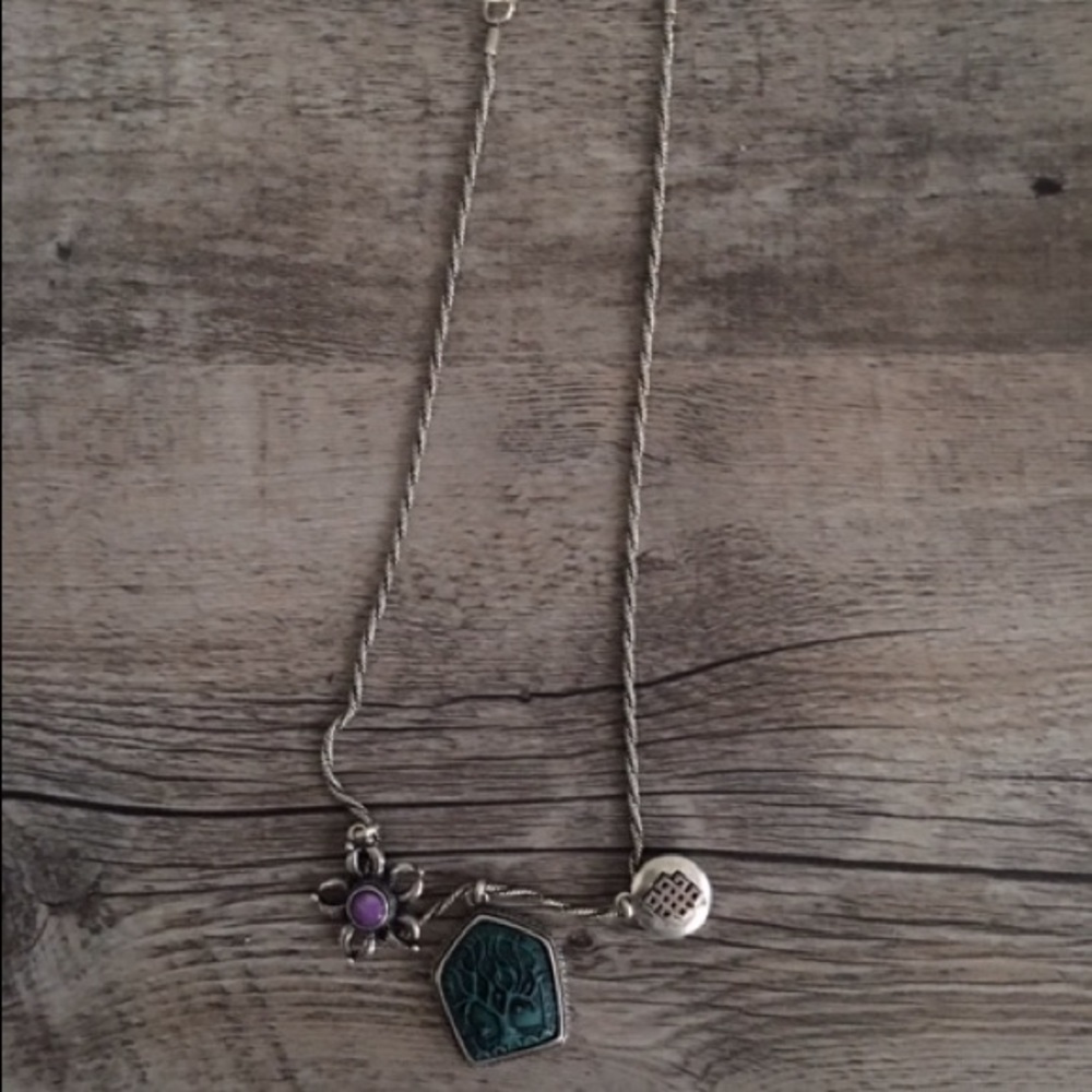 Lucky brand sterling silver charm necklace